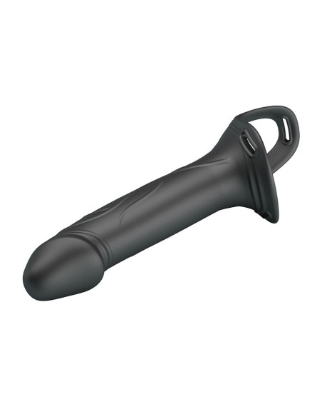 PRETTY LOVE - LANDON BLACK VIBRATING STRAP-ON