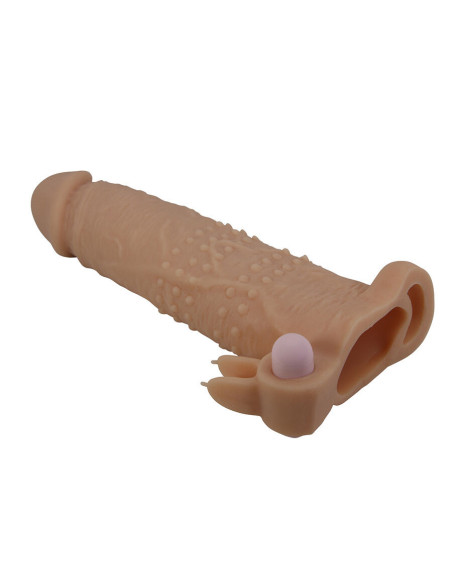 PRETTY LOVE - QUILLON PENIS SLEEVE WITH CLITORAL STIMULATOR AND VIBRATION
