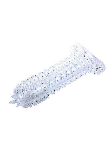 BAILE - PENIS SHEATH WITH TRANSPARENT STIMULATING POINTS 14 CM