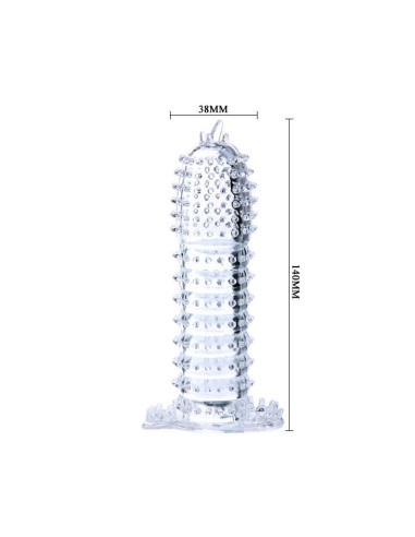 BAILE - varpos įmautė su permatomais stimuliuojančiais taškais 14 CM