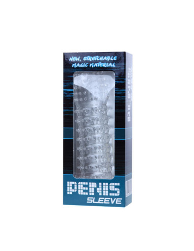BAILE - PENIS SHEATH WITH TRANSPARENT STIMULATING POINTS 14 CM