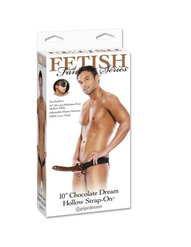FETISH FANTASY SERIES - CHOCOLATE DREAM HOLLOW STRAP-ON
