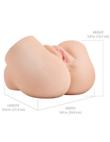 PDX ELITE - BACK THAT ASS UP REALISTIC VIBRATING VAGINA AND ANUS MASTURBATOR