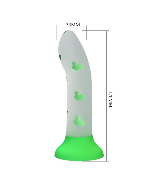 PRETTY LOVE - MAGICAL NIGHTFALL DILDO WITHOUT VIBRATION LUMINOUS GREEN