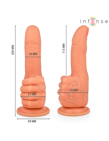 INTENSE - BENDER G-SPOT STIMULATOR FLEXIBLE HAND 11.3 CM