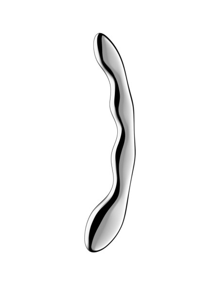 SATISFYER - COSMIC CREST 2 NERŪDĖJANČIO PLIENO DVIGUBAS DILDO