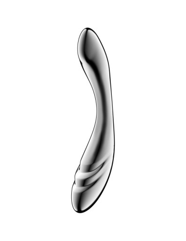 SATISFYER - PURE GRAVITY 3 NERŪDĖJANČIO PLIENO DVIGUBAS DILDO
