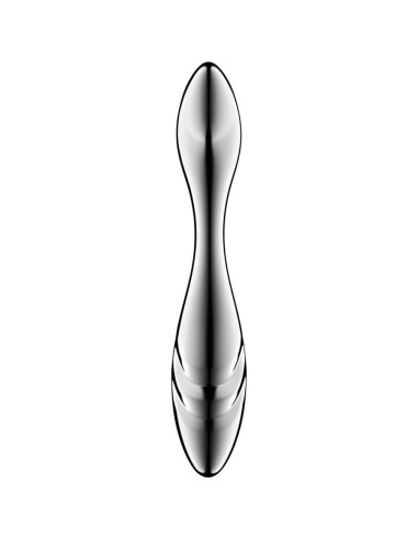 SATISFYER - PURE GRAVITY 3 NERŪDĖJANČIO PLIENO DVIGUBAS DILDO