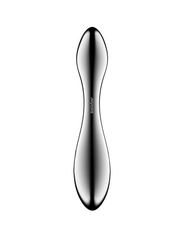 SATISFYER - PURE GRAVITY 3 NERŪDĖJANČIO PLIENO DVIGUBAS DILDO