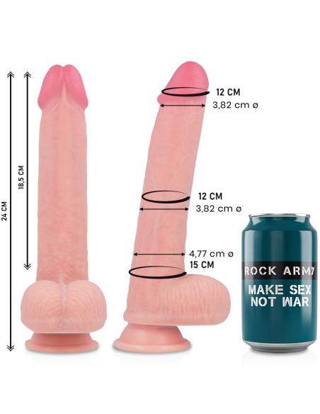ROCKARMY - LIQUID SILICONE PREMIUM KINGCOBRA REALISTIC 24 CM -O- 4.77 CM