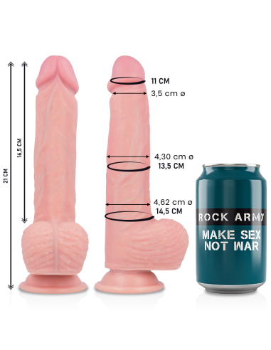 ROCKARMY - LIQUID SILICONE PREMIUM SPITFIRE REALISTIC 21 CM -O- 4.62 CM