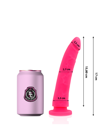 DELTA CLUB - ŽAISLAI ROŽINIS DILDO MEDICININIS SILIKONINIS 17 CM -O- 3 CM