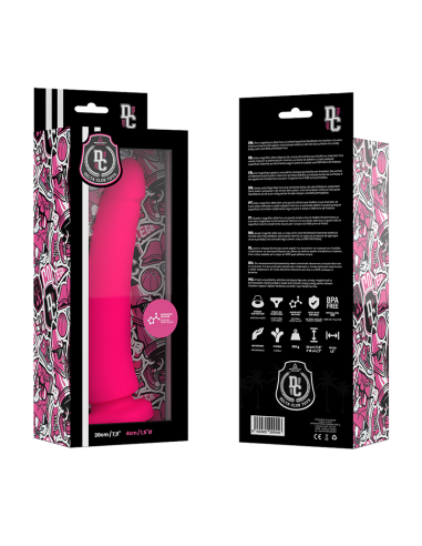 DELTA CLUB - ŽAISLAI ROŽINIS DILDO MEDICININIS SILIKONINIS 20 CM -O- 4 CM