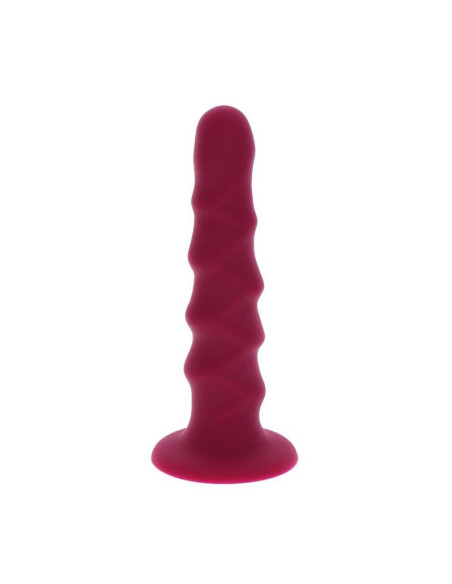 GET REAL - RIBBED DONG 12 CM RED