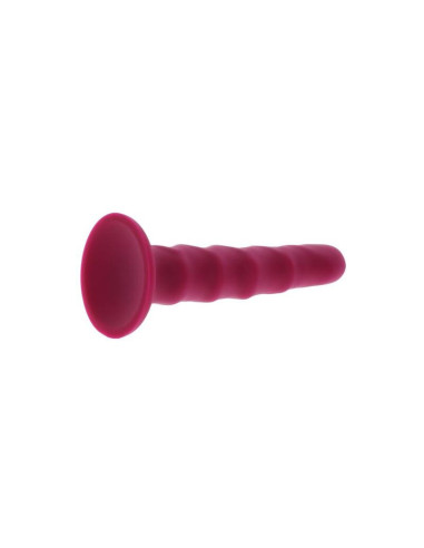 GET REAL - RIBBED DONG 12 CM RED