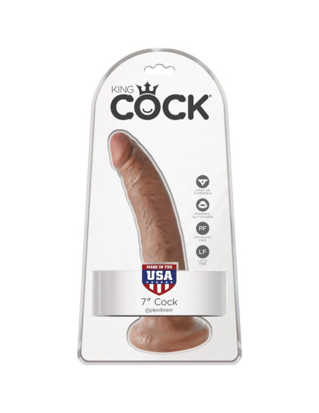 KING COCK - REALISTIC PENIS 17.5 CM CARAMEL