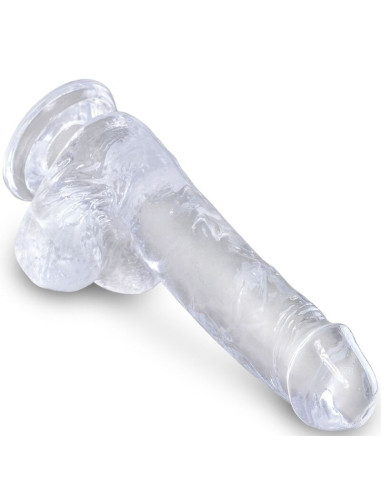 KING COCK - CLEAR REALISTIC PENIS WITH BALLS 13.5 CM TRANSPARENT