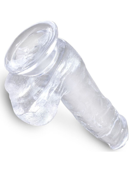 KING COCK - CLEAR REALISTIC PENIS WITH BALLS 13.5 CM TRANSPARENT