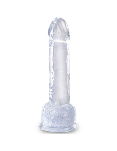 KING COCK - CLEAR REALISTIC PENIS WITH BALLS 15.2 CM TRANSPARENT