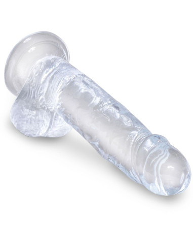 KING COCK - CLEAR REALISTIC PENIS WITH BALLS 15.2 CM TRANSPARENT