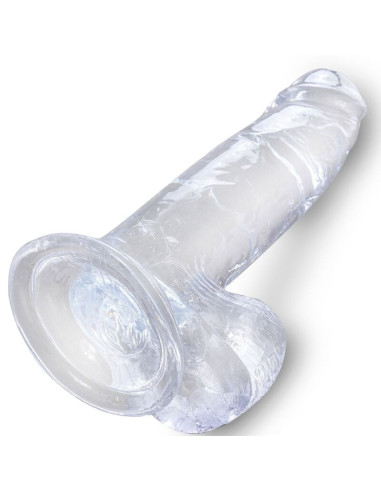 KING COCK - CLEAR REALISTIC PENIS WITH BALLS 15.2 CM TRANSPARENT