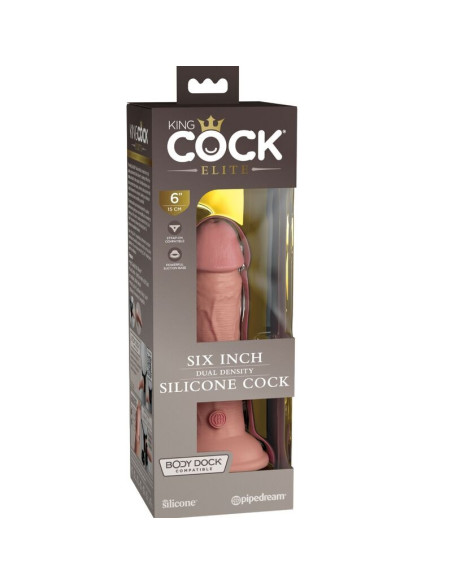 KING COCK - ELITE REALISTINIS SILIKONINIS DILDO 15,2 CM