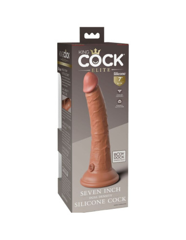 KING COCK - ELITE REALISTINIS SILIKONINIS DILDO 17,8 CM KARAMELĖS SKALŪS
