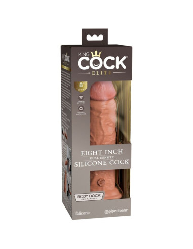 KING COCK - ELITE REALISTIC SILIKONINIS DILDO 20,3 CM KARAMELĖS SKALŪS