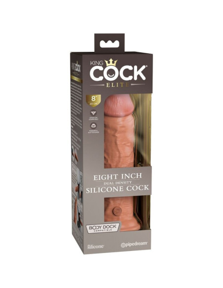 KING COCK - ELITE REALISTIC SILIKONINIS DILDO 20,3 CM KARAMELĖS SKALŪS