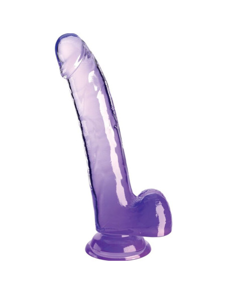 KING COCK - SKAIDRUS DILDO SU SĖKLELĖMIS 20,3 CM VIOLETINIS