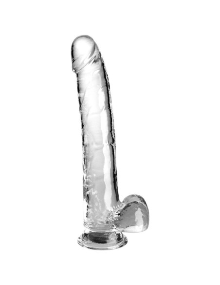 KING COCK - CLEAR DILDO WITH TESTICLES 24.8 CM TRANSPARENT