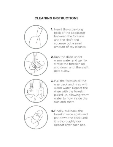 KING COCK - REALISTIC DILDO UNCUT FLESH 23 CM