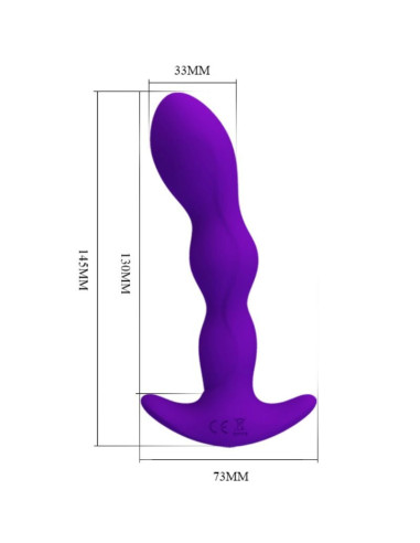 PRETTY LOVE - ANAL MASSAGER 12 LILAC VIBRATION MODES