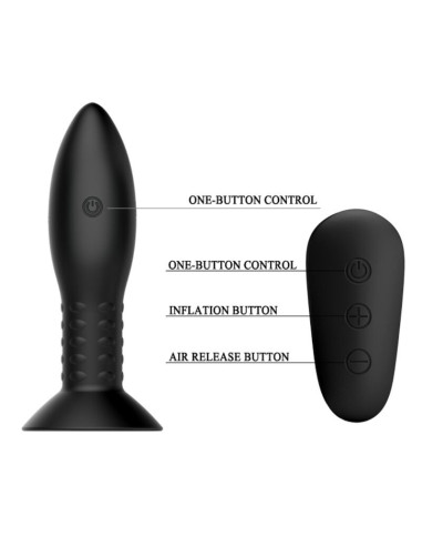 MR PLAY - PLUG WITH BLACK ROTATING BALLS REMOTE CONTROL