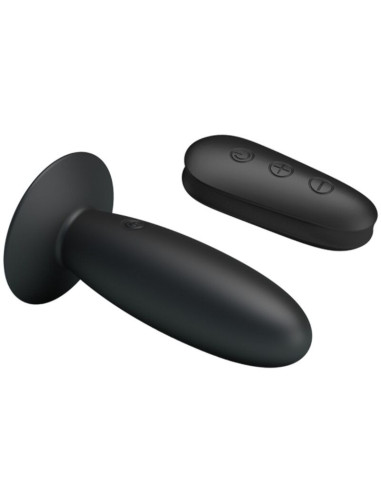 MR PLAY - ANAL PLUG WITH VIBRATION BLACK REMOTE CONTROL