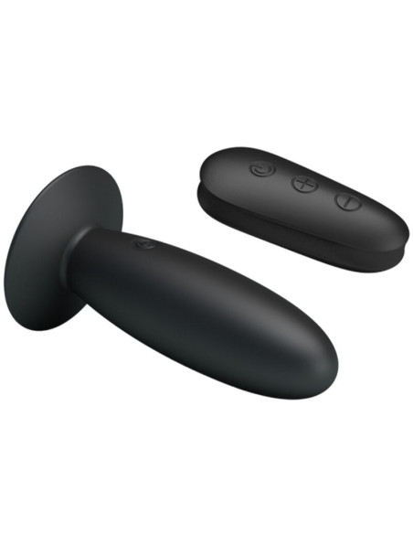 MR PLAY - ANAL PLUG WITH VIBRATION BLACK REMOTE CONTROL
