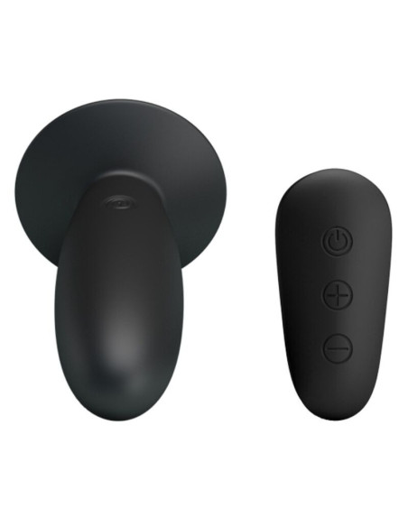 MR PLAY - ANAL PLUG WITH VIBRATION BLACK REMOTE CONTROL