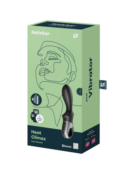 SATISFYER - HEAT CLIMAX ANAL VIBRATOR APP BLACK