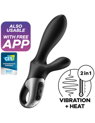 SATISFYER - HEAT CLIMAX ANAL VIBRATOR APP BLACK