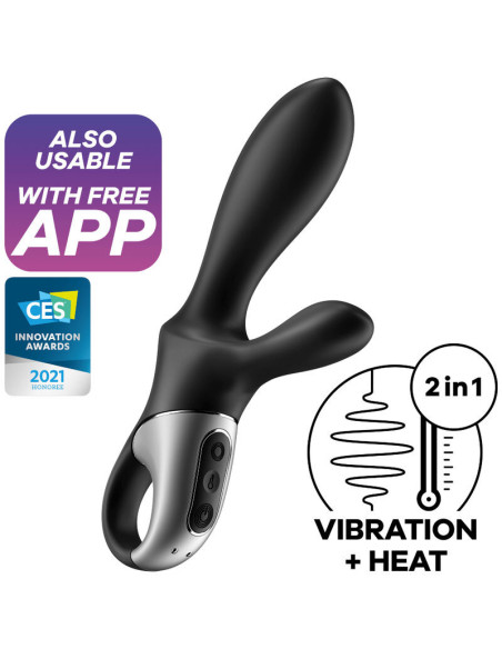SATISFYER - HEAT CLIMAX ANAL VIBRATOR APP BLACK