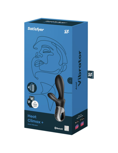 SATISFYER - HEAT CLIMAX ANAL VIBRATOR APP BLACK