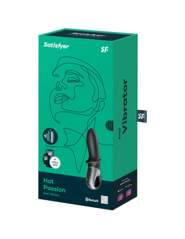 SATISFYER - HOT PASSION ANAL VIBRATOR APP BLACK