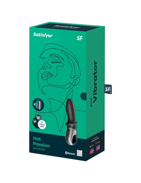 SATISFYER - HOT PASSION ANALINIO VIBRAVIRAVIMO PROGRAMĖLĖ, JUODAS
