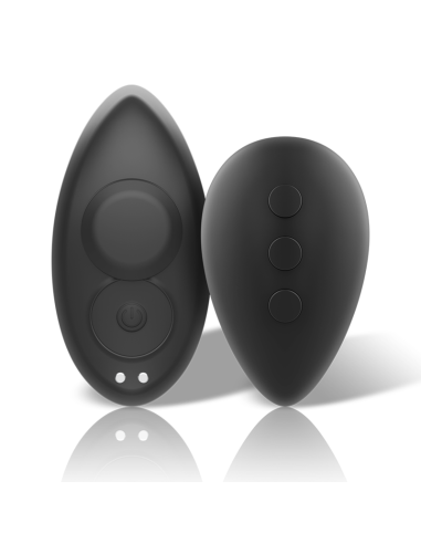 BLACKandSILVER - PRESTON RECHARGEABLE SILICONE VIBRATOR PANTIE BLACK