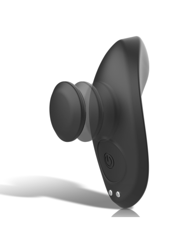 BLACKandSILVER - PRESTON RECHARGEABLE SILICONE VIBRATOR PANTIE BLACK