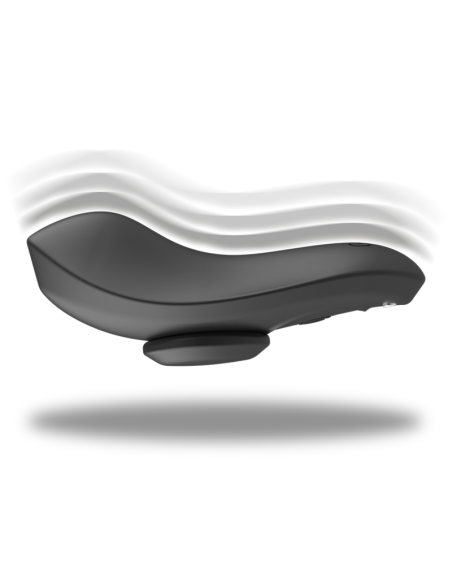 BLACKandSILVER - PRESTON RECHARGEABLE SILICONE VIBRATOR PANTIE BLACK