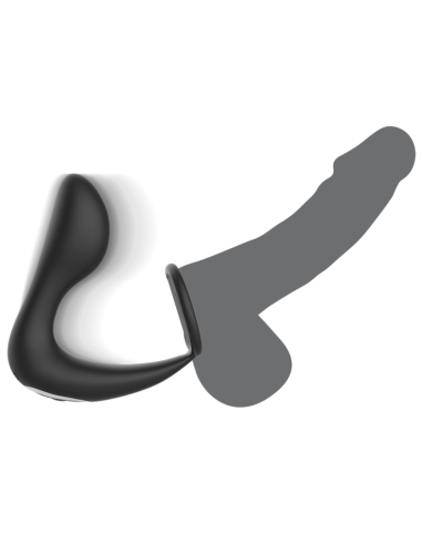 BLACKandSILVER - REMOTE CONTROL ANAL MASSAGER RECHARGEABLE SILICONE BLACK