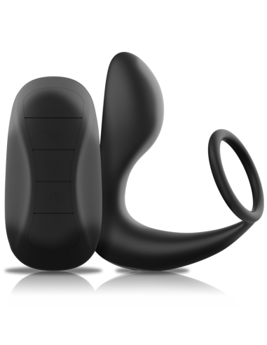 BLACKandSILVER - REMOTE CONTROL ANAL MASSAGER RECHARGEABLE SILICONE BLACK