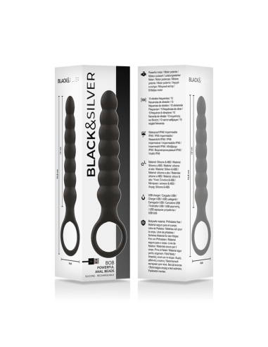 BLACKandSILVER - BOB POWERFUL SILICONE ANAL DILATOR