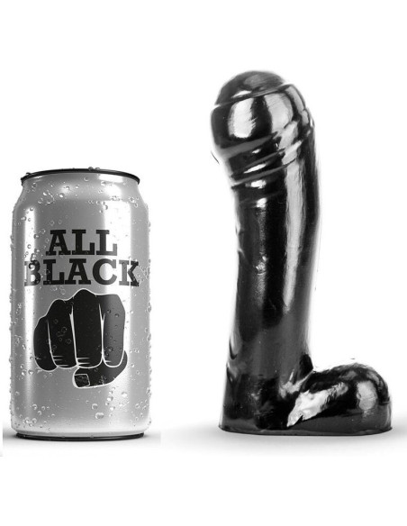 ALL BLACK - DILDO JUODAS 15 CM